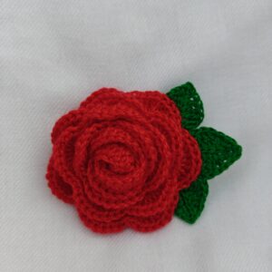 Red Rose Brooch