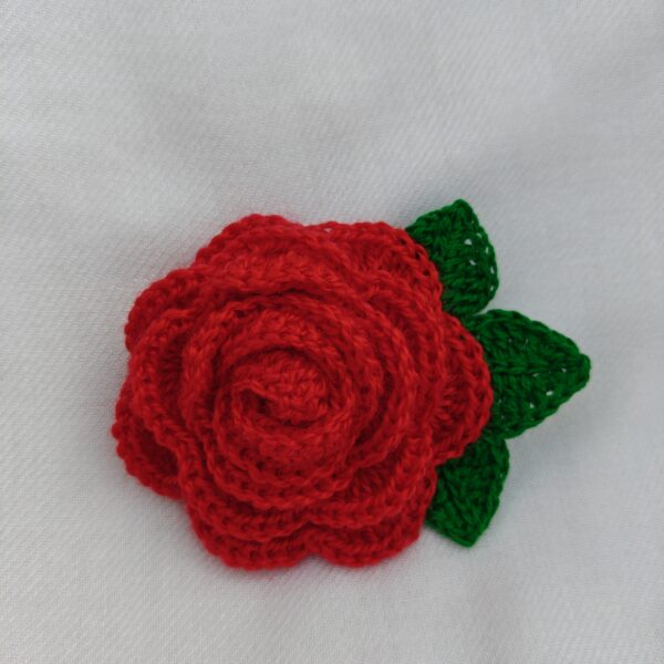 Red Rose Brooch