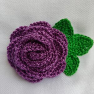 Purple Rose Brooch