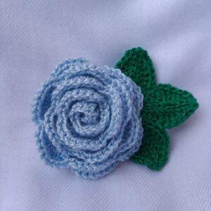 Sky Blue Rose Brooch