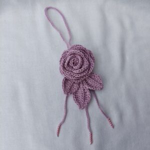 Purple Rose Brooch & Bag Charm