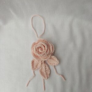 Baby Pink Rose Brooch & Bag Charm