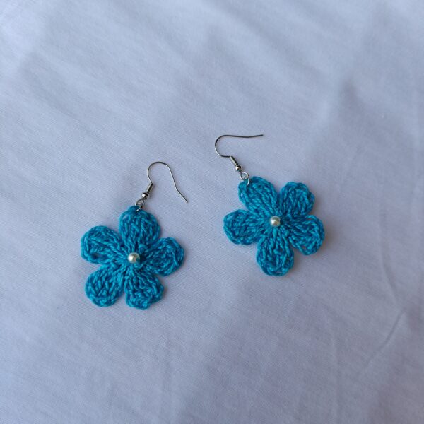 Floral Necklace & Earrings Set (Turquoise) - Image 3