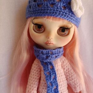 Conjunto de gorro y bufanda Azul